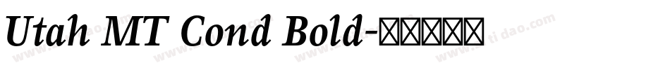 Utah MT Cond Bold字体转换